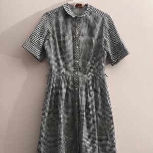 Vintage Gingham Shirt dress